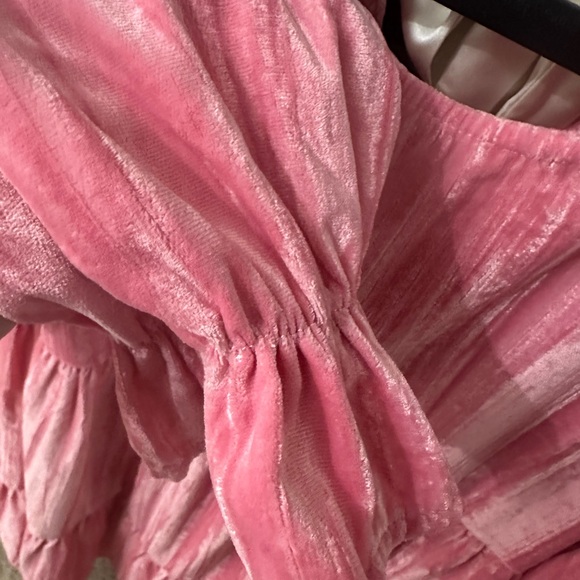 Adorable pink velvet dress NWOT - Picture 4 of 12